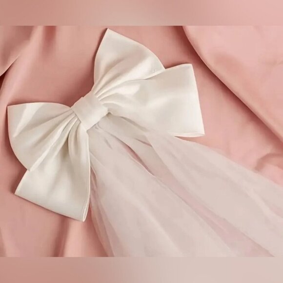 Bridal Romantic Bow and Tulle Hair Veil ??✨ NWT main image 4